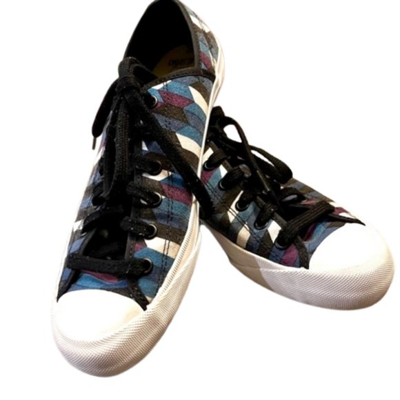 Kate Spade Saturdays PF Flyers Cap Toe Sneakers - Green/Blue/Purple - 8 - Picture 2 of 10